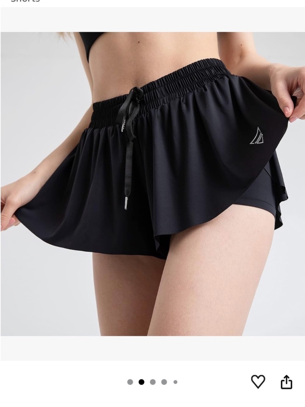 Amazon, black lightweight butterfly shorts